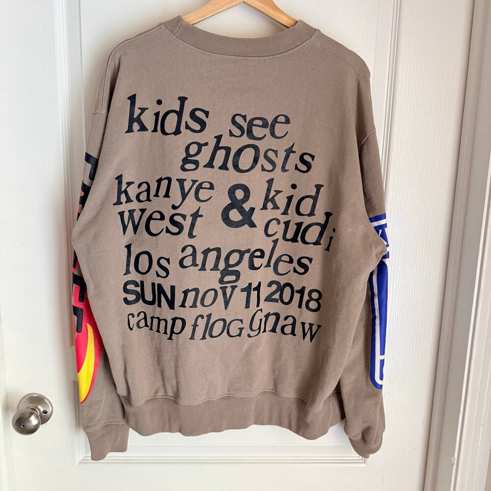 Kanye West Kid Cudi Kids See Ghosts CPFM Crewneck Sweatshirt Camp Flog Gnaw 2018